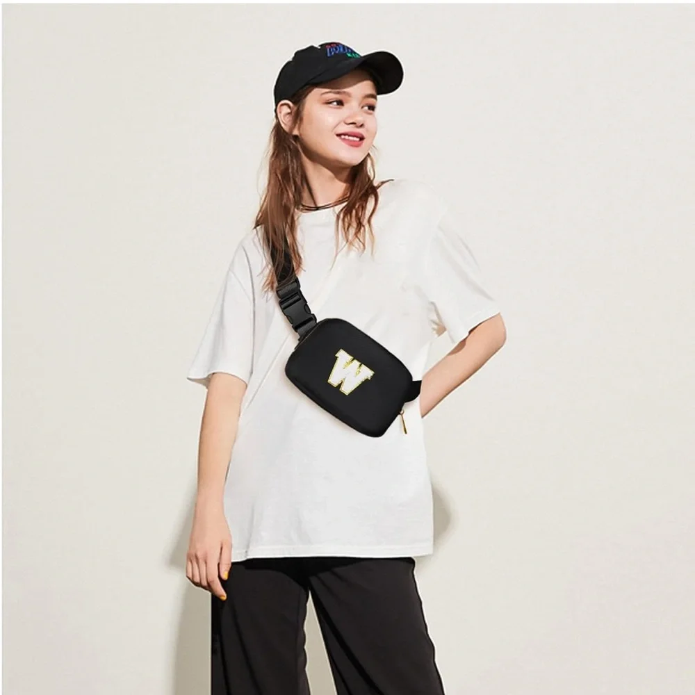 NWT Stoney Clover Inspired Black Belt Bag with White W Patch